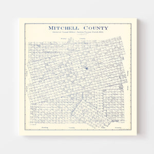 Vintage Map of Mitchell County, Texas 1922