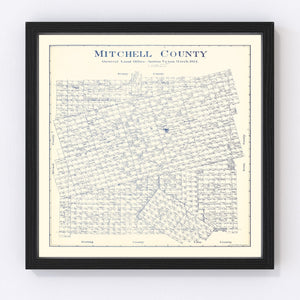 Vintage Map of Mitchell County, Texas 1922