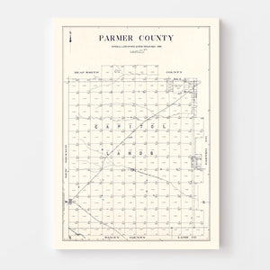 Vintage Map of Parmer County, Texas 1926