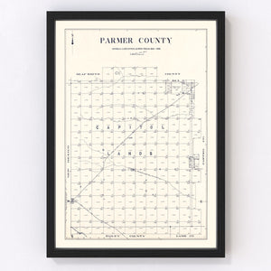 Vintage Map of Parmer County, Texas 1926