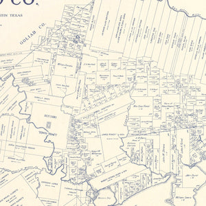 Vintage Map of Refugio County, Texas 1921