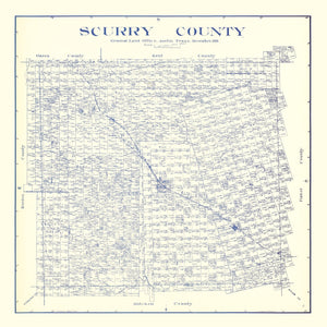 Vintage Map of Scurry County, Texas 1921