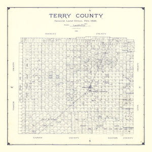 Vintage Map of Terry County, Texas 1926