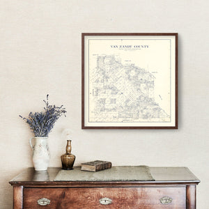 Vintage Map of Van Zandt County, Texas 1921