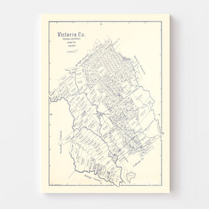 Vintage Map of Victoria County, Texas 1921