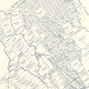 Vintage Map of Victoria County, Texas 1921