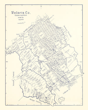 Vintage Map of Victoria County, Texas 1921