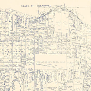 Vintage Map of Wichita County, Texas 1924