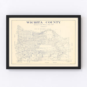 Vintage Map of Wichita County, Texas 1924
