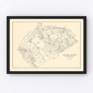Vintage Map of Wilson County, Texas 1921