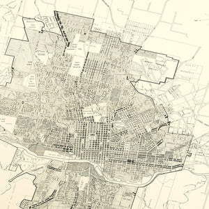 Vintage Map of Austin, Texas 1943