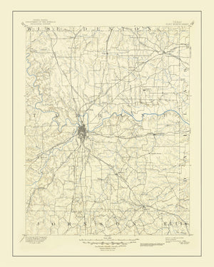 Vintage Map of Fort Worth, Texas 1949