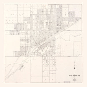 Vintage Map of Abilene, Texas 1930