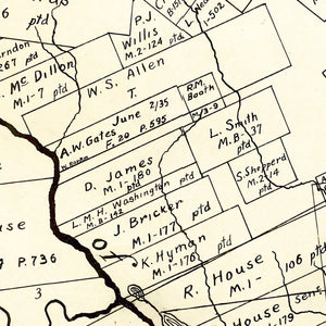 Vintage Map of Montgomery County, Texas 1933