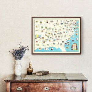 Vintage Map of the Civil War Battlefields 1861