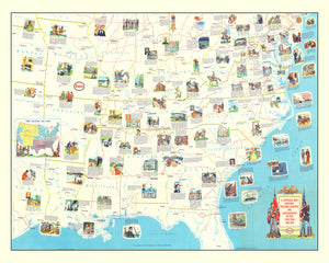 Vintage Map of the Civil War Battlefields 1861