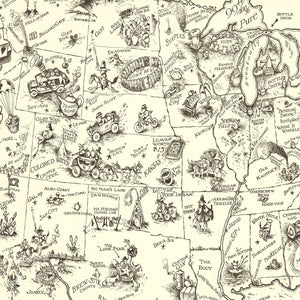 Vintage Bootlegger's Map of the United States 1926