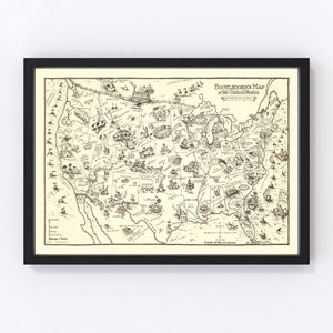 Vintage Bootlegger's Map of the United States 1926