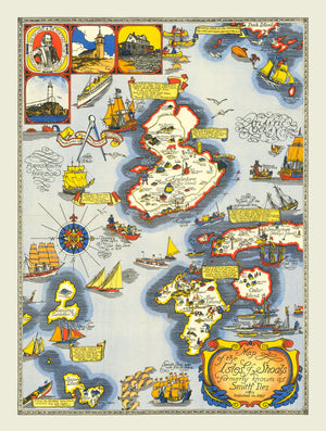 Vintage Isle of Shoals Map 1927