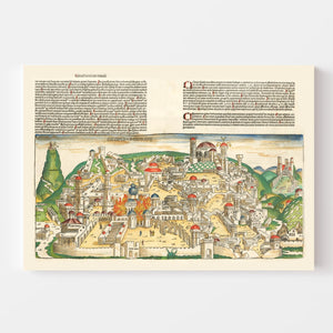 Vintage Holy Land Map 1493