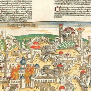 Vintage Holy Land Map 1493