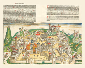 Vintage Holy Land Map 1493