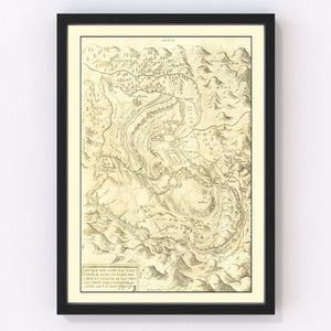 Vintage Map of Jerusalem, Israel 1572