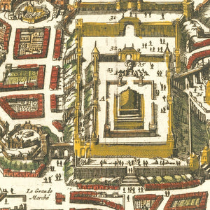 Vintage Map of Jerusalem, Israel 1700
