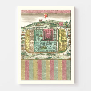 Vintage Map of Jerusalem, Israel 1730