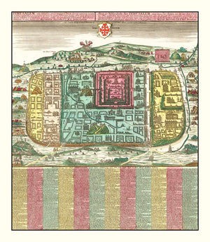 Vintage Map of Jerusalem, Israel 1730