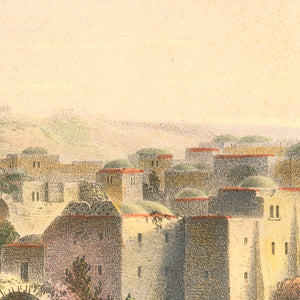 Vintage Map of Jerusalem, Israel 1838