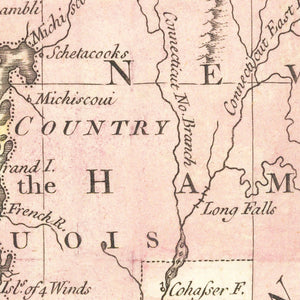 Vintage Map of French & Indian War 1757