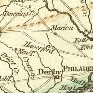 Vintage Map of the War in Philadelphia 1777