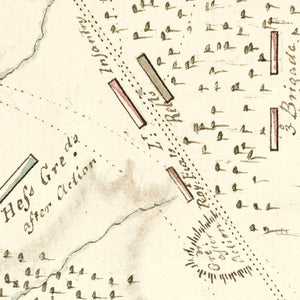 Vintage Battle of Monmouth Map 1778