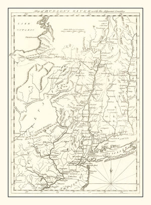 Vintage Hudson River Map 1778
