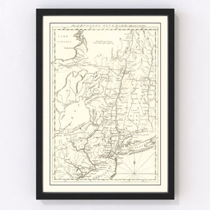 Vintage Hudson River Map 1778