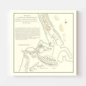 Vintage Fort Penobscot Map 1785