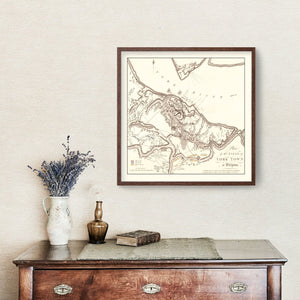 Vintage Siege of Yorktown Map 1787