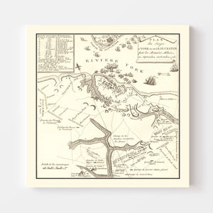 Vintage Siege of Gloucester Map 1787