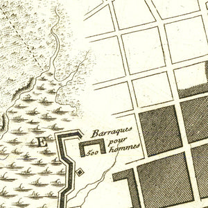 Vintage Siege of Charleston Map 1787