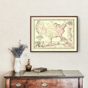 Vintage Military Map of the Southern Harbors 1861