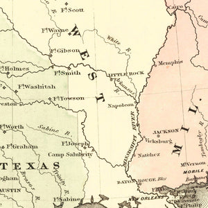 Vintage Military Map of the Southern Harbors 1861