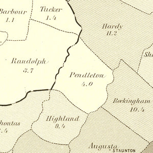 Vintage Virginia Abolitionist Map 1861