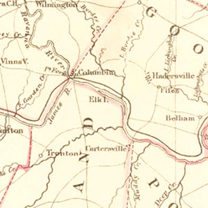 Vintage Map of the Seat of War in Virginia 1863