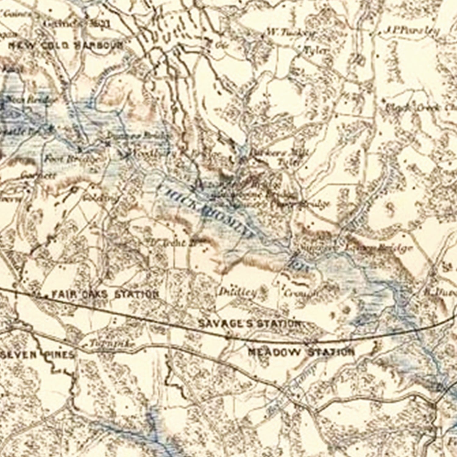 Vintage Richmond, VA Map 1874