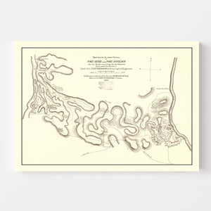 Vintage Fort Henry & Fort Donelson Map 1875