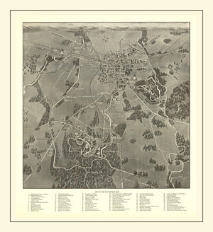 Vintage Gettysburg Battlefield Map 1936