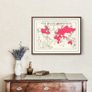 Vintage World War I United States Map 1914