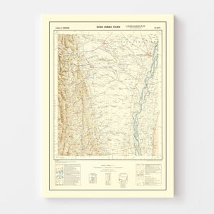 Vintage World War II India Map 1932