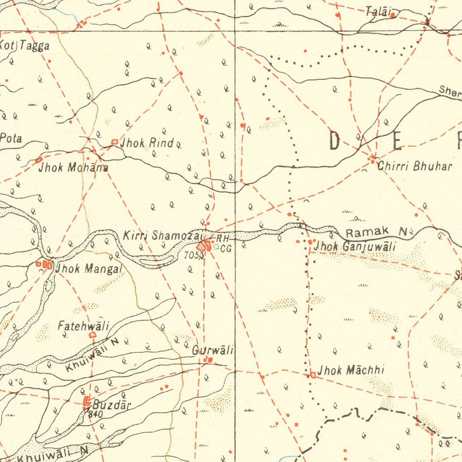 Vintage World War II India Map 1932